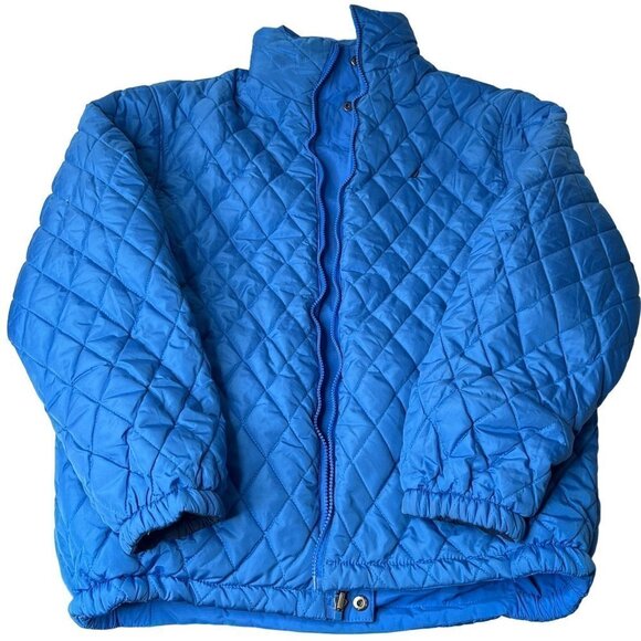 Nautica womens mens blue puffer jacket with hidden hoodie‎ - Picture 5 of 11
